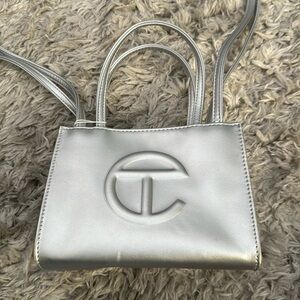 New with tags silver telfar mini